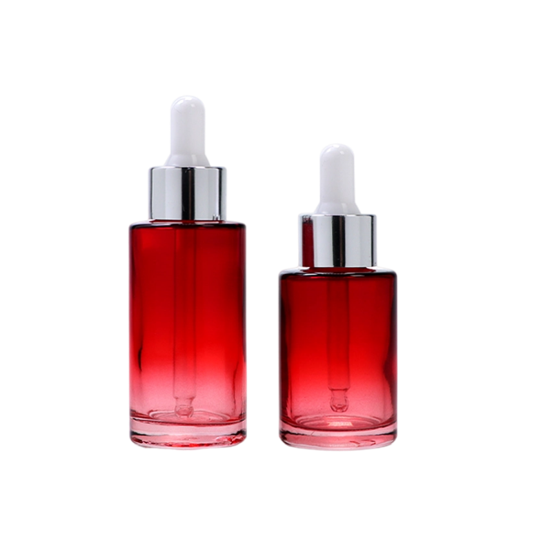 30 ml 40 ml gradient røde kosmetiske glassdråpeflasker